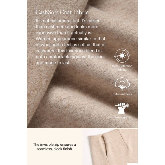 OGL Heather Oatmeal Wool-Like Flared Maxi Skirt CashSoft Size Small NWT XS $79 - Picture 7 of 11